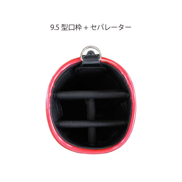 ブリティッシュクラシック BCCB-3460 キャディバッグ 9.5型 （ブラック/レッド）4.5kg 47インチ ５分割 British Classic