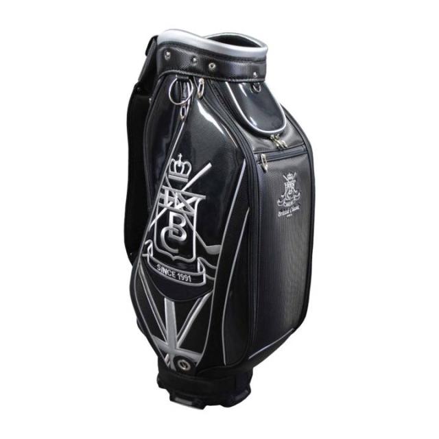ブリティッシュクラシック BCCB-3460 キャディバッグ 9.5型 （ブラック/シルバー）4.5kg 47インチ ５分割 British Classic