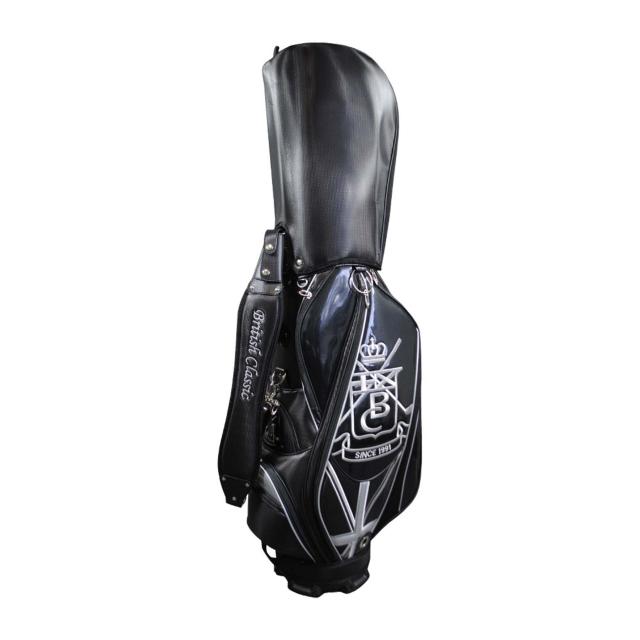 ブリティッシュクラシック BCCB-3460 キャディバッグ 9.5型 （ブラック/シルバー）4.5kg 47インチ ５分割 British Classic