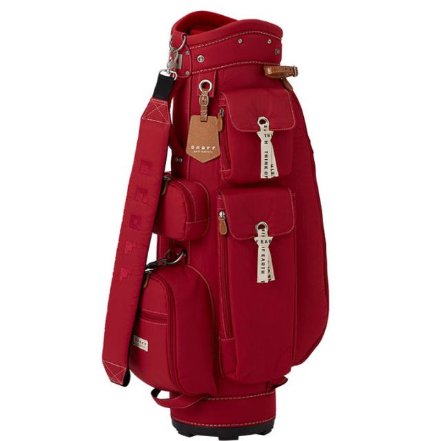 【レディース】オノフ OB0722  （レッド）カート型 キャディバッグ Caddie Bag 8.5型 2.5kg 46インチ対応 ONOFF 10p
