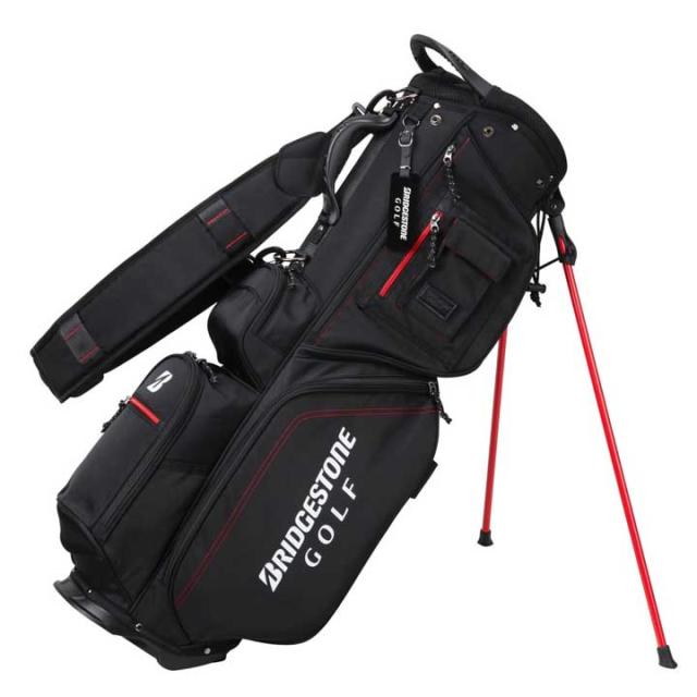 【2025モデル】 ブリヂストンゴルフ CB2525 ブラック 軽量 スタンドモデル キャディバッグ BK 9.0型 2.7kg  BRIDGESTONE GOLF 10p