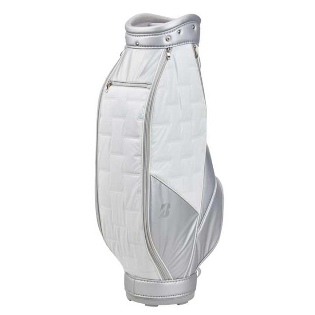 【レディース】【2025モデル】ブリヂストン ゴルフ キャディバッグ 軽量 CB2551 ホワイト/シルバー WS　8.5型 2.6kg BRIDGESTONE GOLF 10p