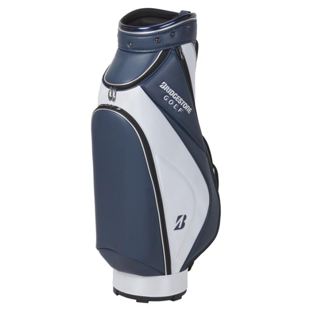 ブリヂストン ゴルフ キャディバッグ 軽量ベーシックモデル CBG422 NW 紺 白  9型 2.9kg 軽量  BRIDGESTONE GOLF 10p