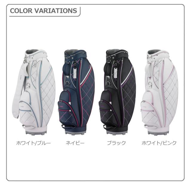 【レディース】【2025モデル】ダンロップ GGC-X165W ゼクシオ キャディバッグ (超軽量モデル) ホワイト/ピンク  カート型 8.5型 2.4kg XXIO DUNLOP 10p