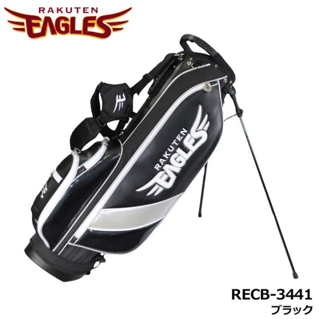 東北楽天イーグルス RECB-3441 7.5型スタンドバッグ ブラック  スタンド型 キャディバッグ 47インチ対応 2.6kg RAKUTEN EAGLES LEZAX