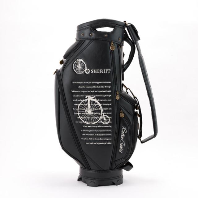 【2025モデル】シェリフ SFR-001CB レトロシリーズ キャディバッグ ブラック 9.5型 3.8kg カート型  100本限定 RETRO SERIES SHERIFF