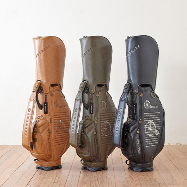 【2025モデル】シェリフ SFR-001CB レトロシリーズ キャディバッグ カーキ 9.5型 3.8kg カート型  100本限定 RETRO SERIES SHERIFF