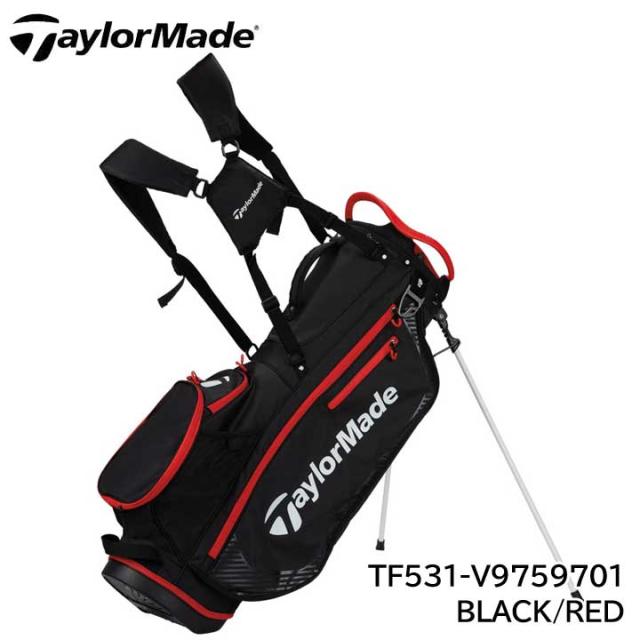【2024モデル】テーラーメイド TF531 プロ スタンドバッグ ブラック/レッド 9.5型 2.4kg 47インチ対応 スタンド式 V9759701 BLACK/RED STAND BAG Taylormade 10p