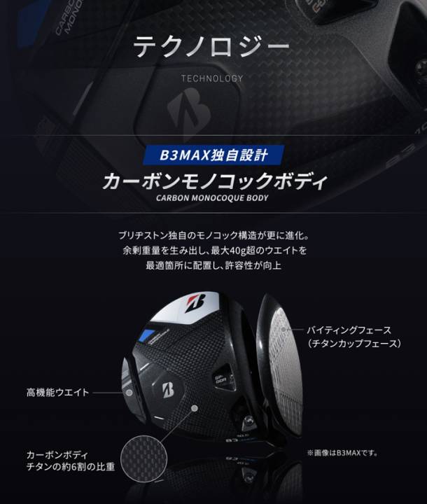 2024モデル】 ブリヂストン B3MAX D ドライバー シャフト：VANQUISH