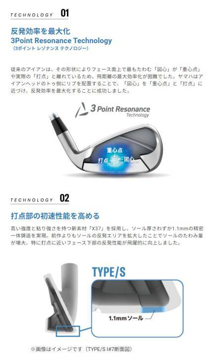 【2025モデル】ヤマハ インプレス ドライブスター TYPE/S アイアン 4本組（＃7〜9、PW）　シャフト：N.S.PRO 850GH neo スチール YAMAHA INPRES DRIVESTAR 20p