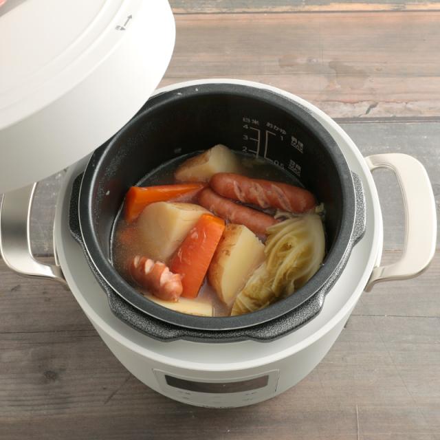 【特典付】 圧力鍋 電気 リデポット Re・De Pot 電気圧力鍋 2L PCH-20 圧力調理 炊飯器 4合 低温調理 スロー調理 無水調理 1.2L レシピ