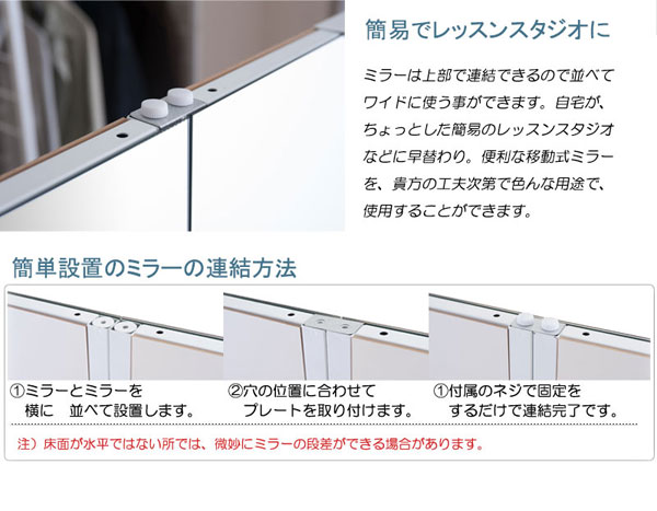 簡単設置のミラー連結方法