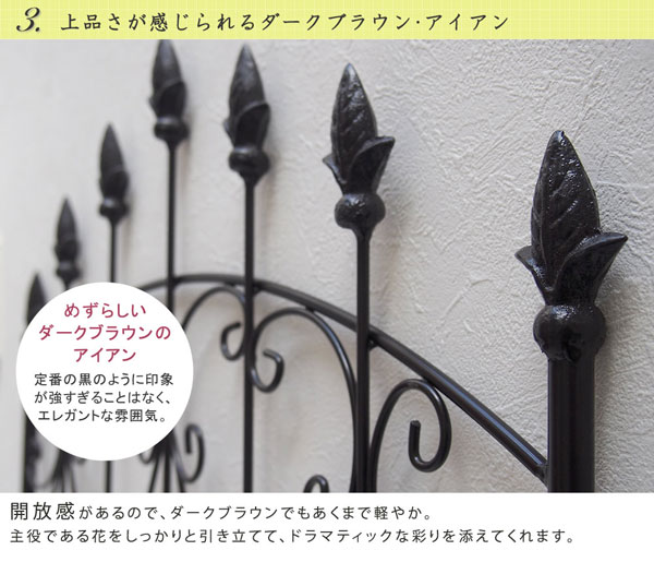 上品さが感じられるダークブラウンアイアン