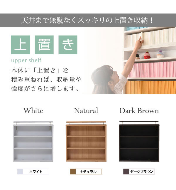 天井まで無駄なくスッキリの上置き収納