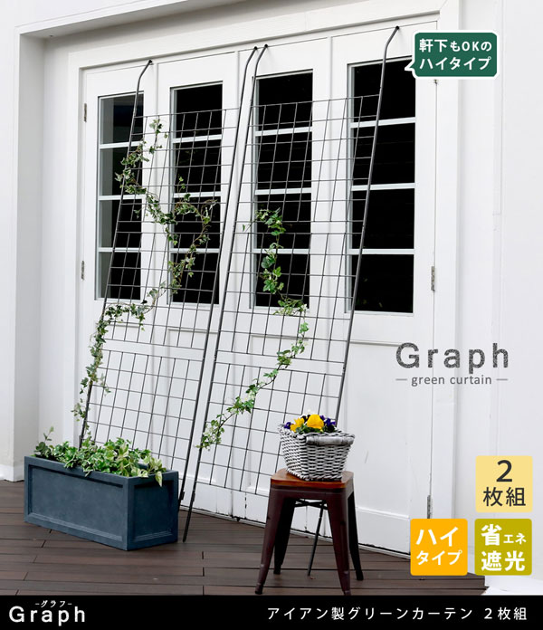 アイアン製グリーンカーテン グラフ 2枚組