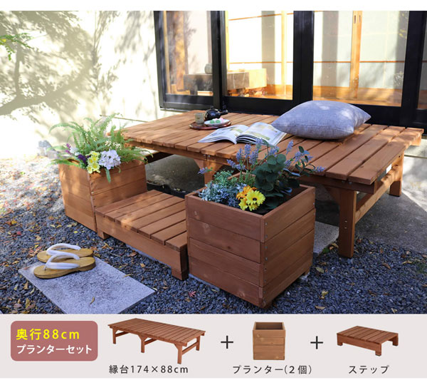 奥行88cmプランターセット