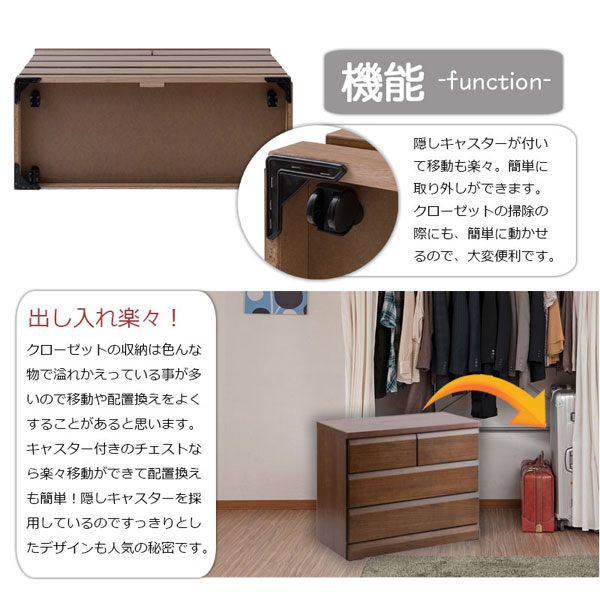 隠しキャスター付き