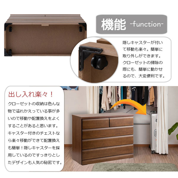 隠しキャスター付き