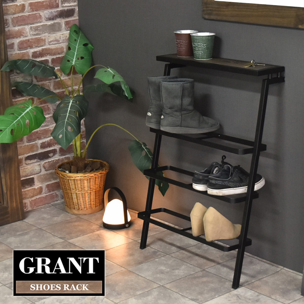 GRANT シューズラック 幅60cm 天然木 ブロック状組合せ GRSR-600-BB