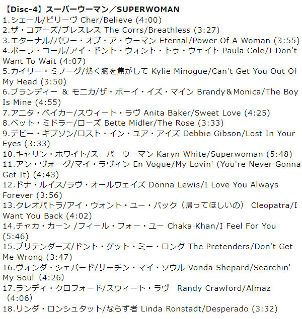 DISC4/スーパーウーマン／SUPERWOMAN