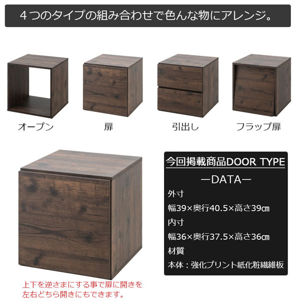 4つのタイプの組み合わせで色んな物にアレンジ