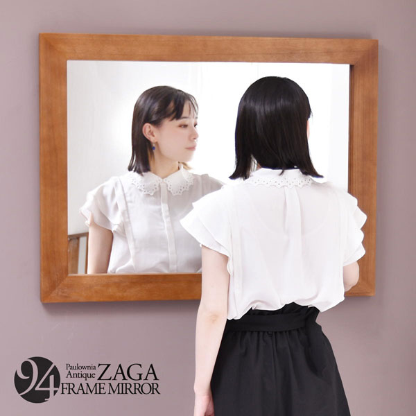 フラットフレーム壁掛けミラー ZAGA 大型鏡 ZAMI0136-BB