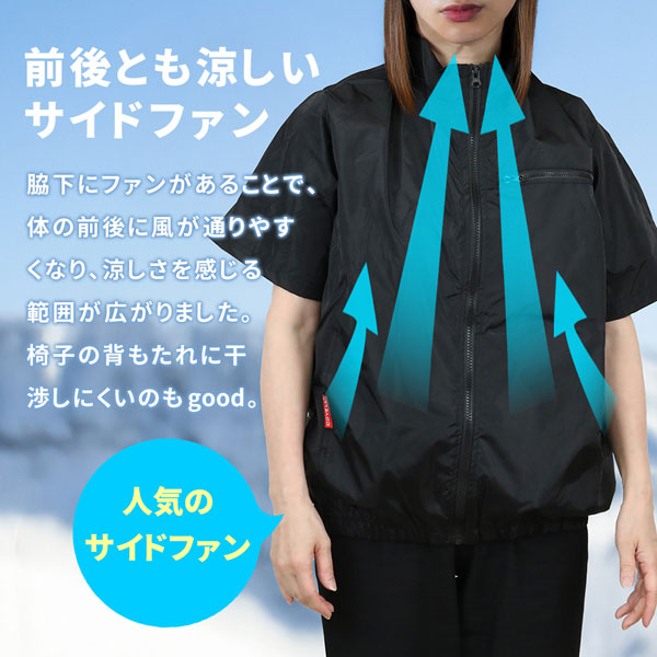 前後とも涼しいサイドファン