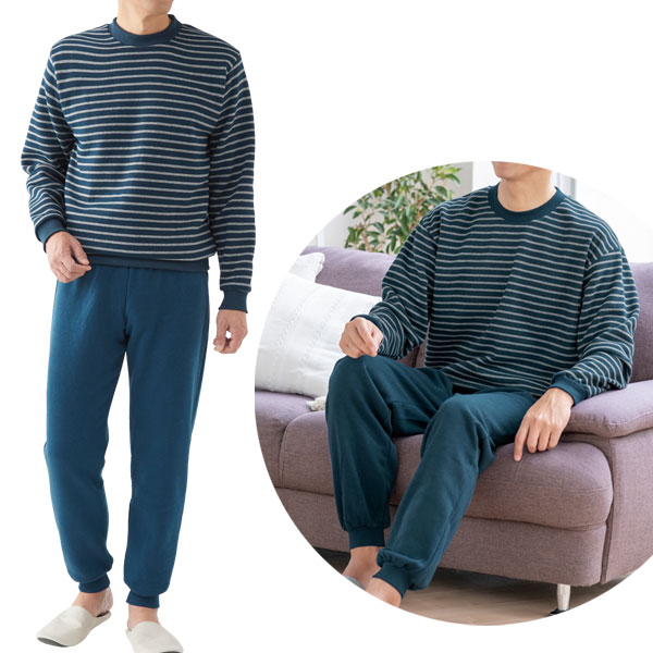 ネイビー×杢グレー