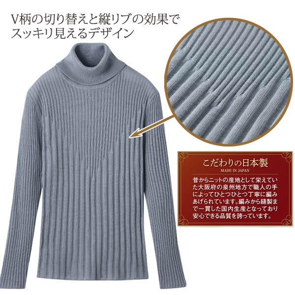 V字切り替えと縦リブ効果