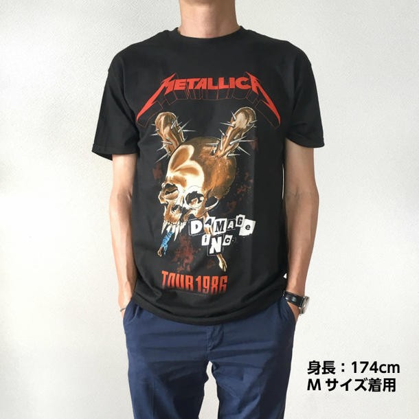 METALLICA メタリカ Tシャツ DAMAGE INC TOUR 1986 ブラック