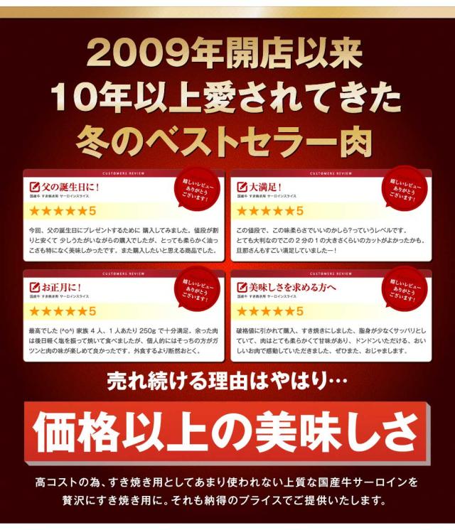 国産牛肉サーロインスライス