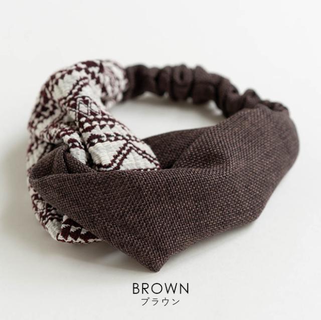 無地×幾何学柄クロスヘアバンド ヘアターバン ヘアアクセサリー 大人 レディース 幅広 リボン ヘアアクセサリー ヘッドアクセ 髪飾り 小物 痛くない かわいい おしゃれ シンプル 秋 冬