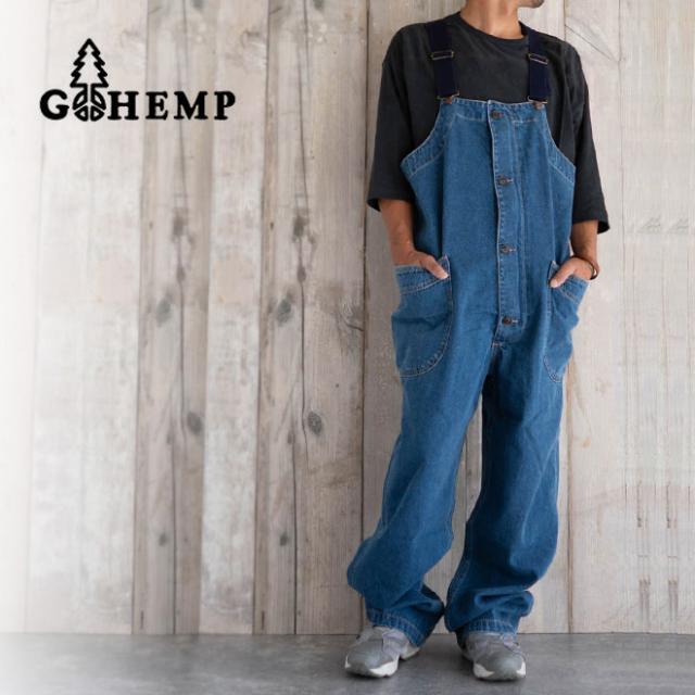 GOHEMP ゴーヘンプ TUBE VENDOR ALL PANTS ヘンプコットンデニム チューブベンダーオーバーオール メンズ レディース GOHEMP ゴーヘンプ TUBE VENDOR ALL PANTS ヘンプコットンデニム