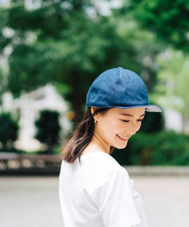 nakota BOLD ROUND CAP キャップ ベースボールキャップ 帽子 大きいサイズ ツバ短 無地 デニム シンプル カジュアル メンズ レディース