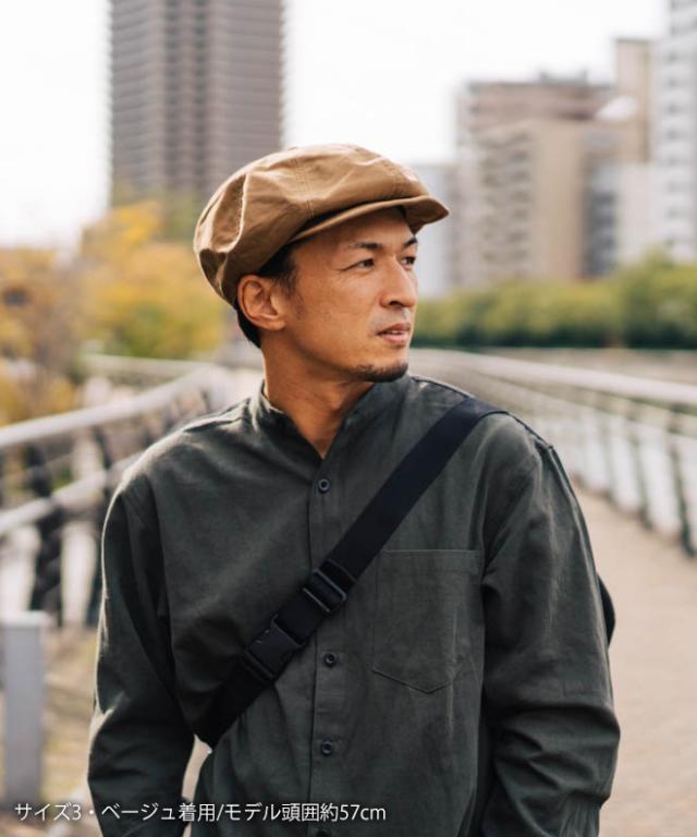 【美品】Hona-Hats グレー ウール キャスケット M キャスケット キャップ CAP 帽子 ハンチング ベレー帽