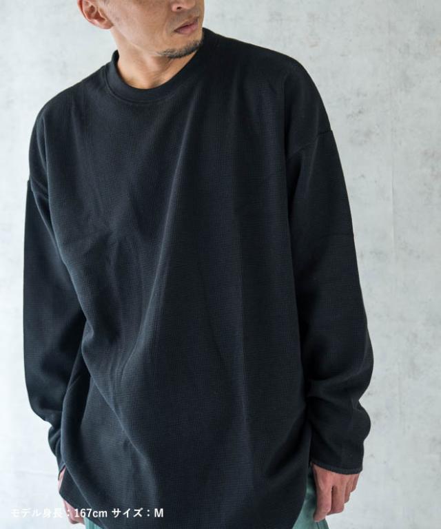 UNIVERSAL OVERALL ユニバーサルオーバーオール 1P パック サーマルルーズフィット サーマルTシャツ 長袖 ワッフル生地 ロングTシャツ カットソー