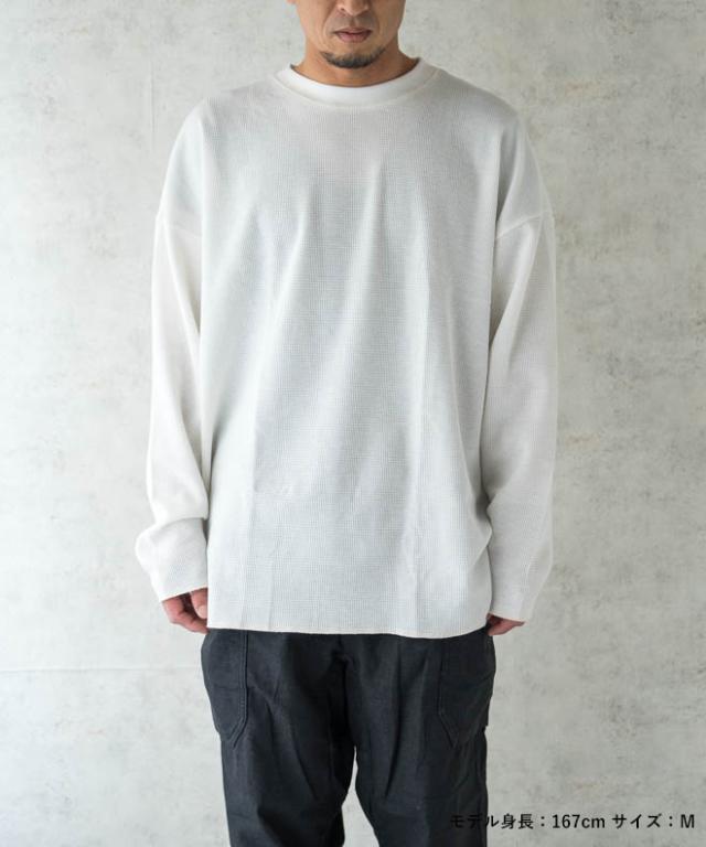 UNIVERSAL OVERALL ユニバーサルオーバーオール 1P パック サーマルルーズフィット サーマルTシャツ 長袖 ワッフル生地 ロングTシャツ カットソー