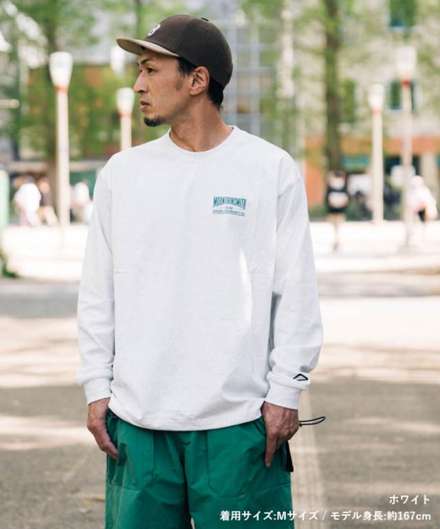 MOUNTAIN SMITH マウンテンスミス GRAPHIC L/S TEE UネックTシャツ 長袖 綿 コットン ロングTシャツ カットソー