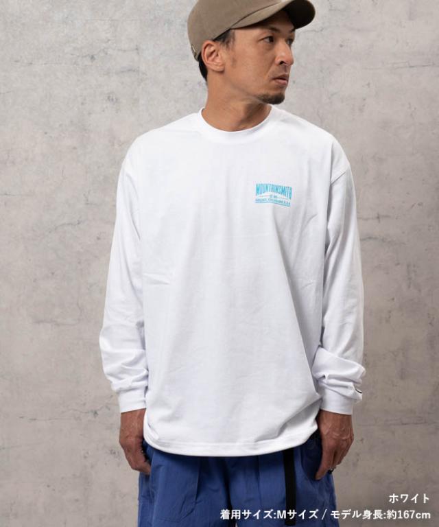 MOUNTAIN SMITH マウンテンスミス GRAPHIC L/S TEE UネックTシャツ 長袖 綿 コットン ロングTシャツ カットソー