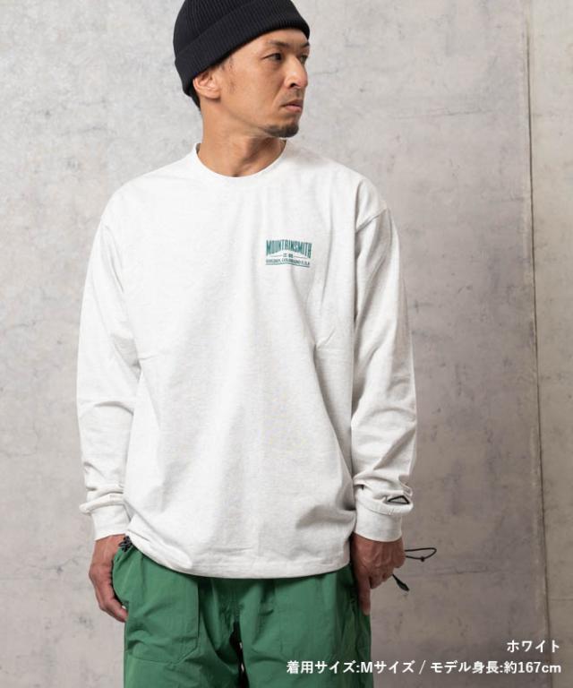 MOUNTAIN SMITH マウンテンスミス GRAPHIC L/S TEE UネックTシャツ 長袖 綿 コットン ロングTシャツ カットソー