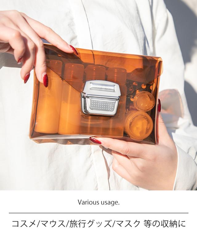 kachan ポーチ クリアポーチ 小物入れ お洒落 クリア 透明 透ける 