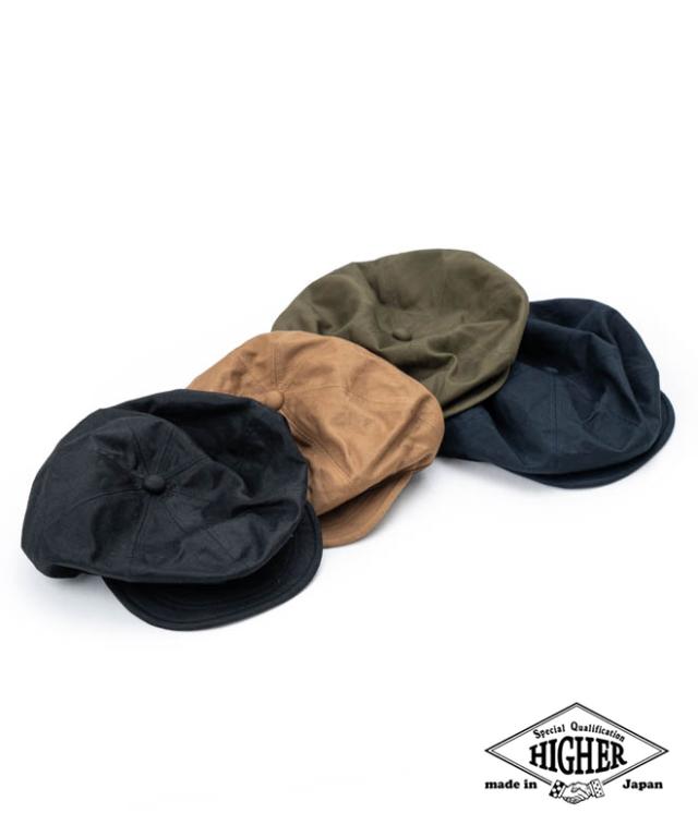 HIGHER ハイヤー WORKERS CHINO CASQUETTE ワーカーズ チノ キャスケット 帽子 メンズ レディース 深め 秋 冬 日本製 国産 手洗い可能 綿 55cm 55.5cm 56cm 56.5cm 57cm 57.5cm 58cm 58.5cm 59cm 59.5cm