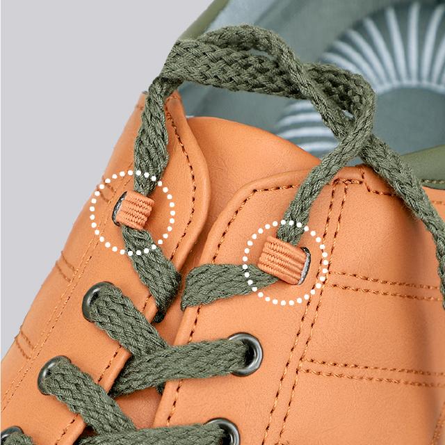 ゴム素材の靴紐通し