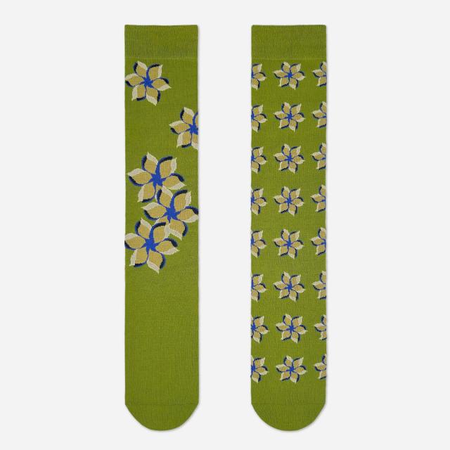 2nd PALETTE セカンドパレット breeze bloom デザインソックス 左右非対称 アシンメトリー オーガニックコットン ko35