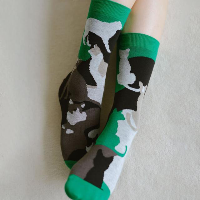 2nd PALETTE セカンドパレット my cat オーガニックコットン ソックス 生地感 編み目 履き心地 MOC008