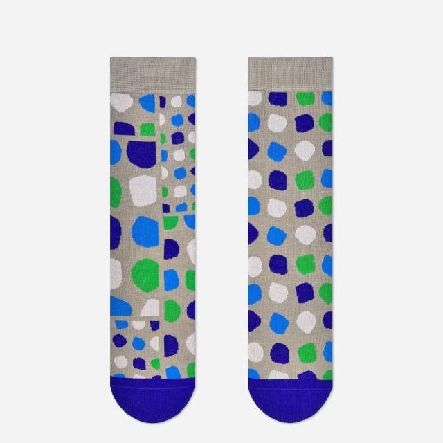 2nd PALETTE セカンドパレット bubble pop デザインソックス 左右非対称 アシンメトリー オーガニックコットン MOC023