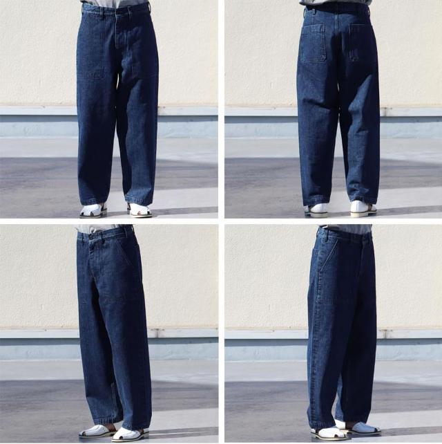 ベイカーパンツ  ジーンズ アップスケープ オーディエンス ワイドパンツ 13.75oz セルヴィッチ 青耳 ヴィンテージ ウォッシュ デニムパンツ Upscape Audience ( aud3550 )  ベーカーパンツ 日本製 メイドインジャパン ミリタリー 無地 メンズ おしゃれ アーベン