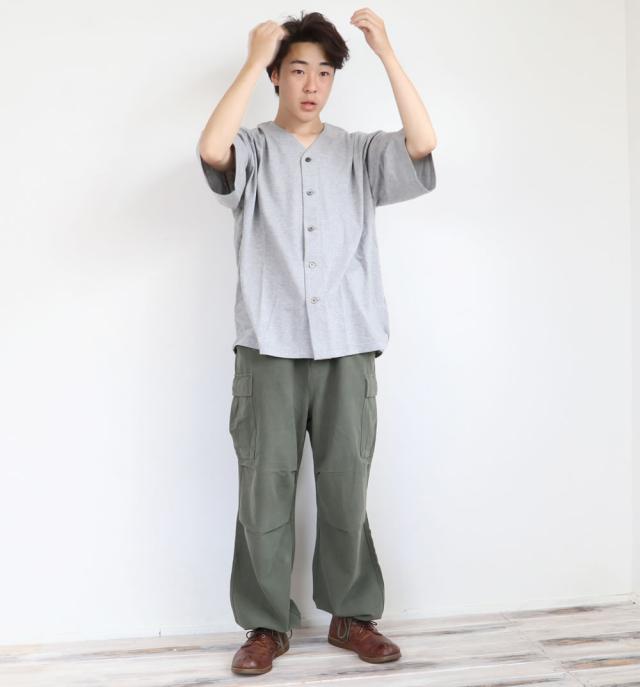 カーゴパンツ オーディエンス Audience 綿麻キャンバス M-65 カーゴ イージーパンツ ( aud3596 ) ミリタリーパンツ ワイドパンツ ワーク 軍物 極太シルエット 止血テープ U.S.ARMY ヴィンテージ バックサテン メンズ レディース ウエストゴム リラックス ドライタッチ