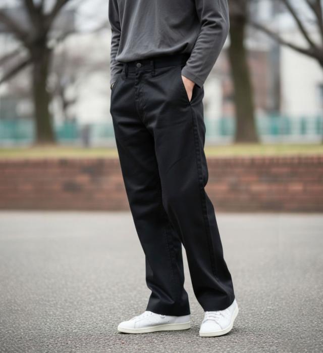 BIG JOHN ビッグジョン M803E チノパン ブラック 黒 赤ジッパー仕様