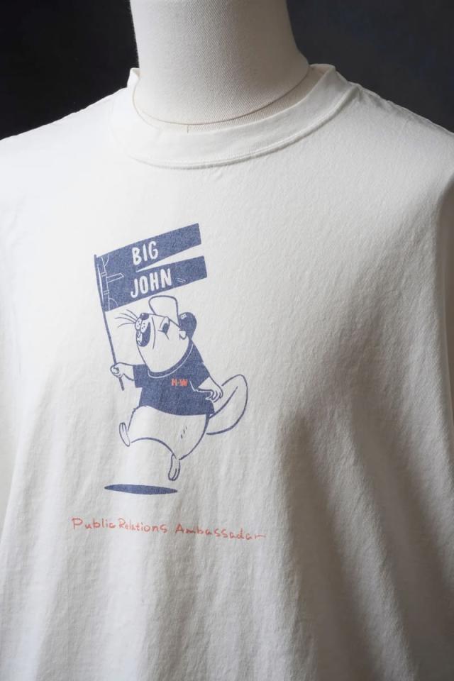 BIG JOHN ビーバーTシャツ MTE015 袖口や裾の縫製ディテール
